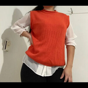 Vintage Franco Valeri Orange sleeves vest size M